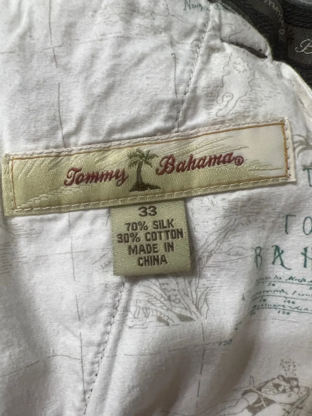 Tommy Bahama Men's 33 Olive Gray Casual Classic Silk Blend Shorts